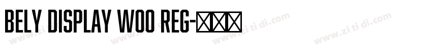 Bely Display W00 Reg字体转换